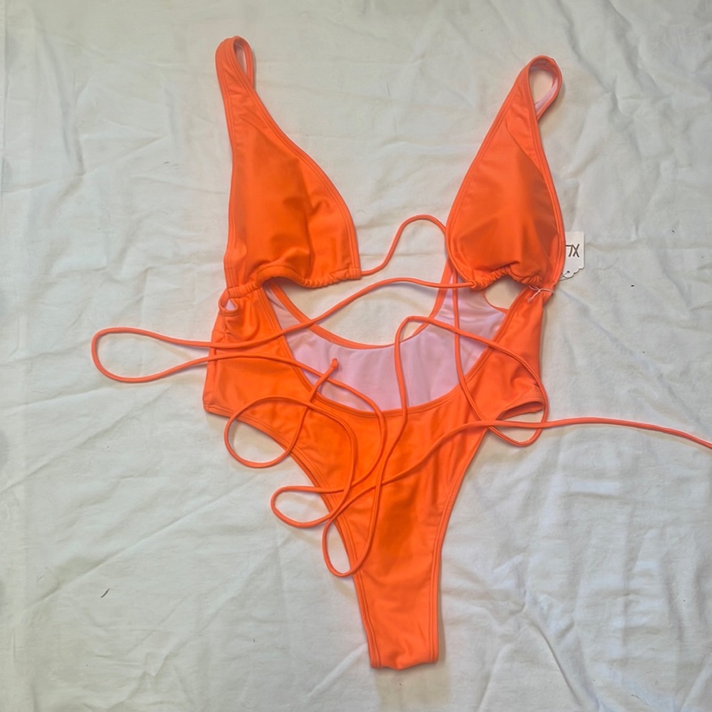 Orange Women's One Piece Swimsuit